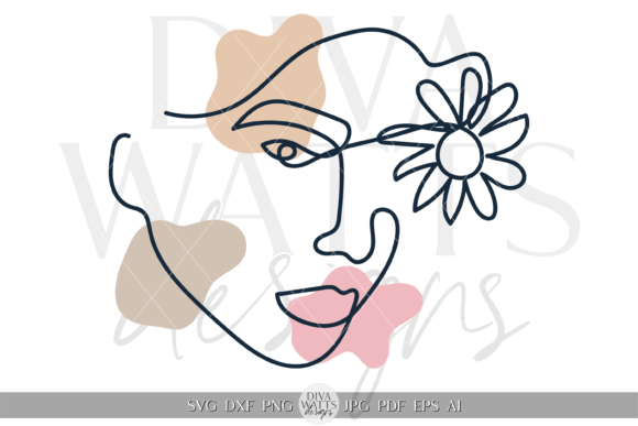 Download Flower Face Abstract Line SVG - Svg Collection