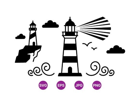 Download Coastal Lighthouse SVG Design Set - Svg Collection