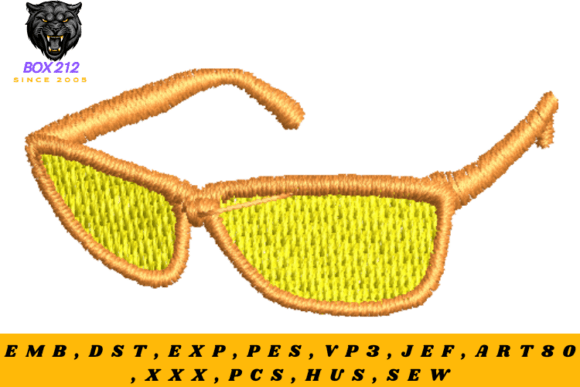 Download The Glasses – Digital Embroidery Design - Embroidery design Collection