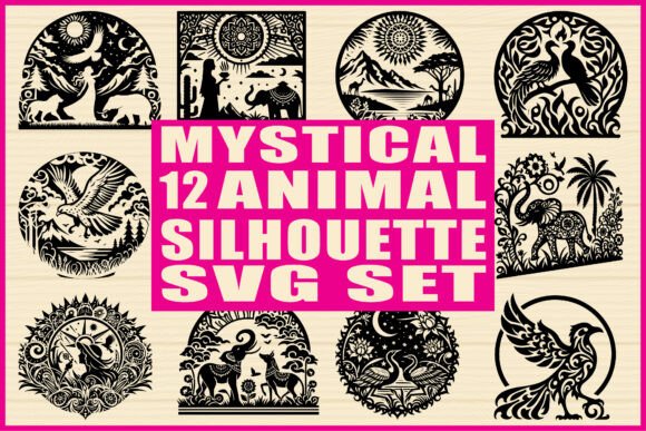 Download Mystical Animal Silhouette SVG Set - Svg Collection