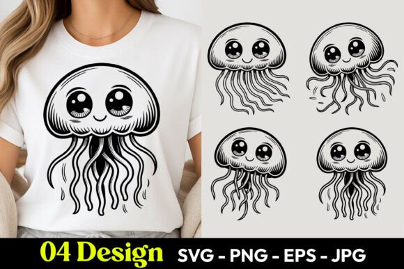 Download Kawaii Jellyfish SVG PNG - Svg Collection
