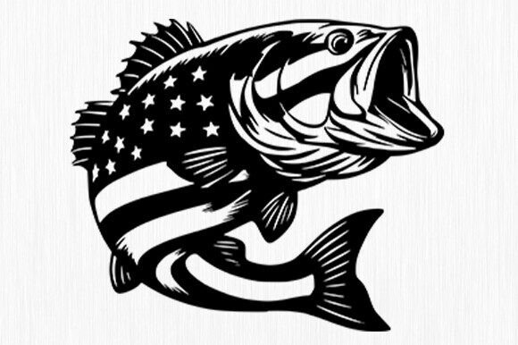 Download Us Bass Fishing Svg,US Flag Fish SVG - Svg Collection
