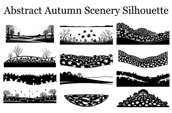 Download Autumn Fall Leaves Landscape Silhouette - Premium Resources