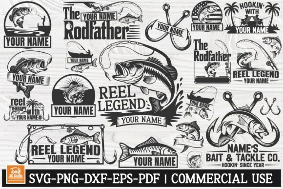 Download Fishing SVG Bundle, 20 Monogram Design - Svg Collection