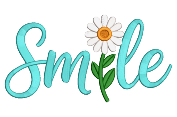 Download Smile Daisy Embroidery Design - Embroidery design Collection