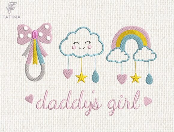 Download Daddy's Girl Embroidery Design - Embroidery design Collection