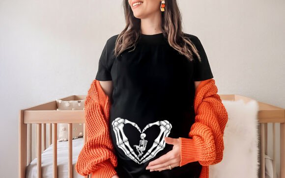 Download Halloween Pregnant Skeleton Baby SVG PNG - Svg Collection