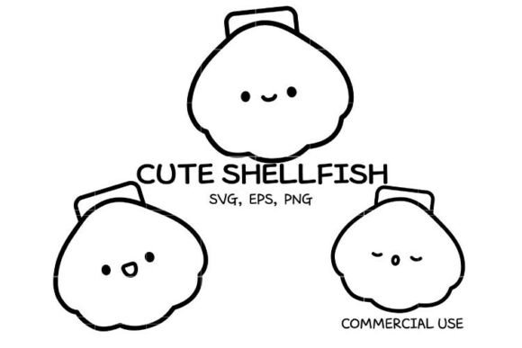 Download Cute Shellfish SVG Bundle | Seashell out - Svg Collection