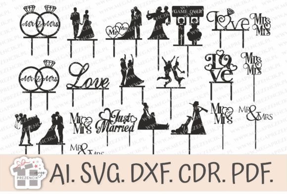 Download Wedding Cake Topper Svg. Laser Cut - Svg Collection