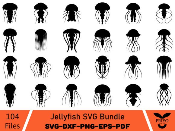 Download Jellyfish Silhouette SVG Bundle - Svg Collection