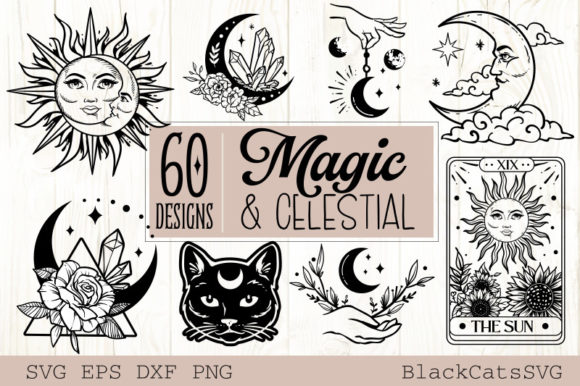 Download Magic and Celestial SVG Bundle 60 Design - Svg Collection