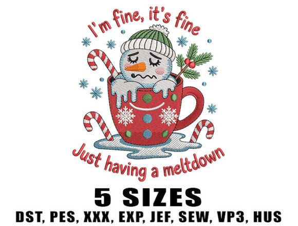 Download Snowman Hot Cocoa Embroidery Design - Embroidery design Collection
