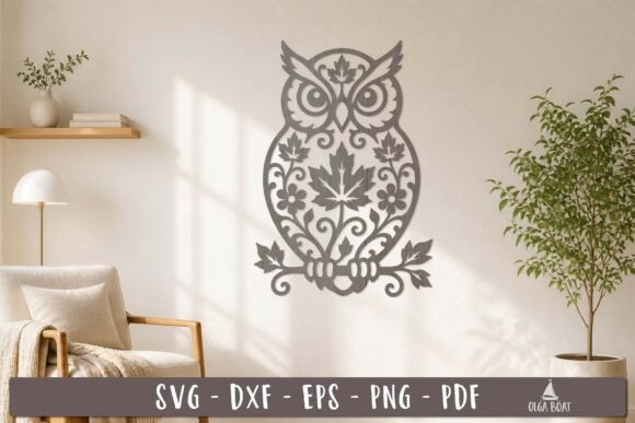 Download Autumn Owl Wall Decor SVG Laser Cut - Svg Collection