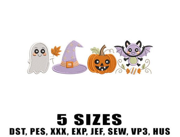 Download Cute Spooky Season Embroidery Design - Embroidery design Collection
