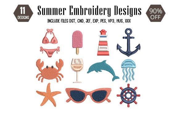 Download Summer Embroidery Design - Embroidery design Collection