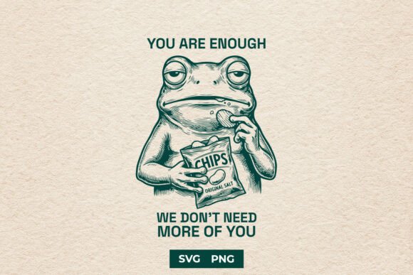 Download Funny Frog with Chips SVG - Svg Collection