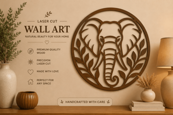Download Elephant Wall Art SVG,Laser Cut Files - Svg Collection