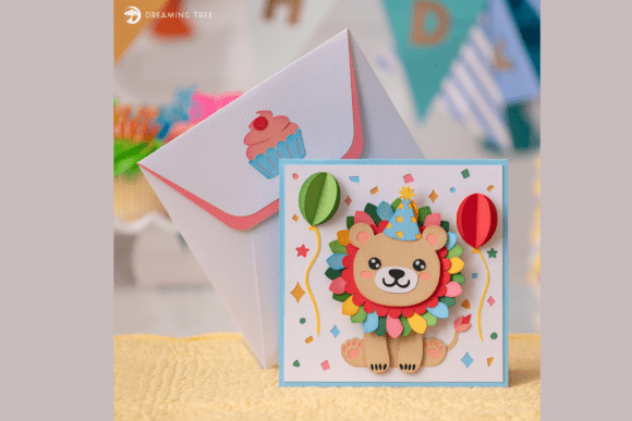 Download Little Lion Pop Up Card SVG - Svg Collection