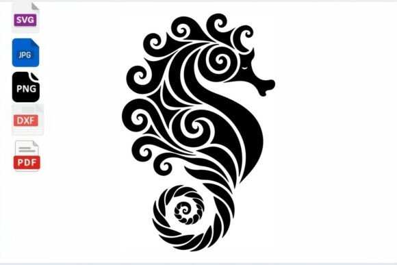 Download Tribal Seahorse SVG Cut File - Svg Collection
