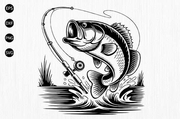 Download Bass Fish Svg, Fishing SVG,Fisherman SVG - Svg Collection