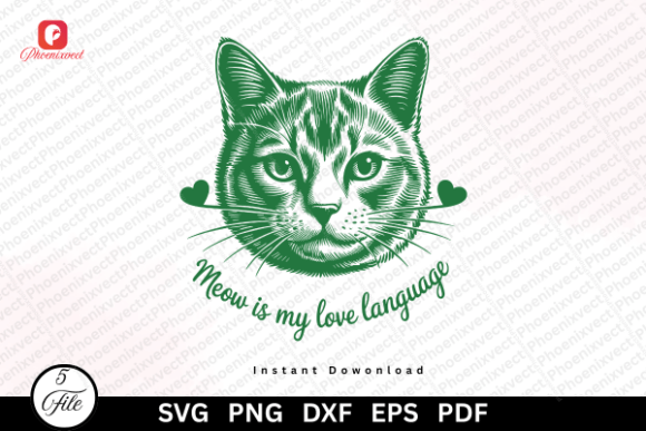 Download Cat Face Meow is My Love Language SVG - Svg Collection