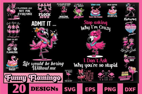 Download Funny Cute Flamingo SVG Bundle - Svg Collection