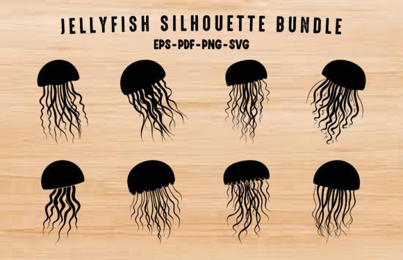Download Jellyfish SVG Silhouette Clipart Set - Svg Collection