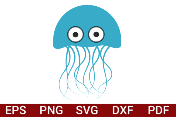 Download Cartoon Jellyfish SVG/PNG Illustration - Svg Collection
