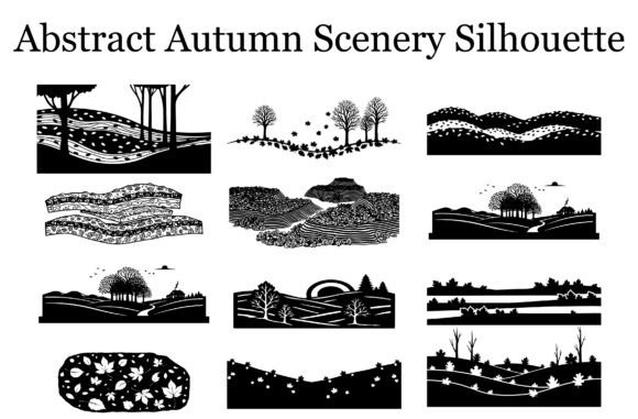 Download Autumn Fall Leaves Landscape Silhouette - Premium Resources