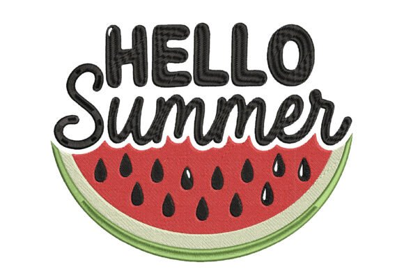 Download Hello Summer Embroidery Design - Embroidery design Collection