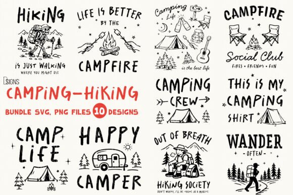 Download Camping SVG Hiking Adventure PNG Bundle - Svg Collection