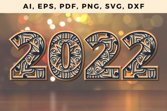 Download 2022 New Year Layered Cut File SVG - Svg Collection