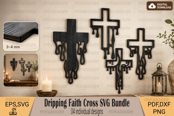 Download Dripping Faith Cross SVG Bundle - Svg Collection