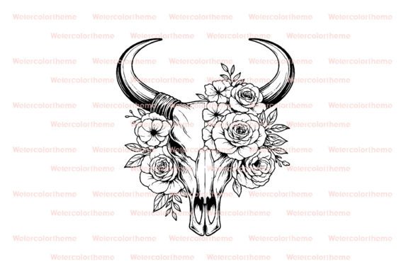 Download Floral Bull Skull SVG - Svg Collection